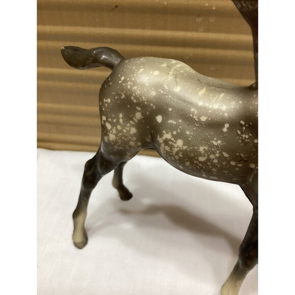 Breyer Traditional Vintage Proud Arabian Foal Dapple Gray #220 Unmarked 6.5x6.5" - Picture 3 of 8